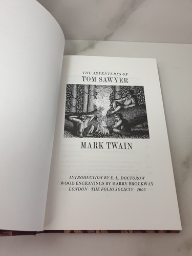UK Book Tom Sawyer Mark Twain Hard Cover The Folio Society 1996 Slip Box 2 - Picture 8 of 12