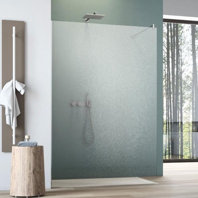 Design Duschwand Walk In Crash Glas 1400 x 2000 mm Echtglas Duschabtrennung