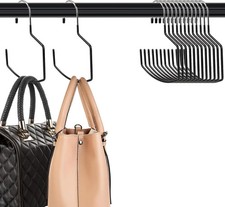 15 Pack Scarf Hangers, 8 Inch Large Purse Hanger for Closet, Non-Slip Scarf S...