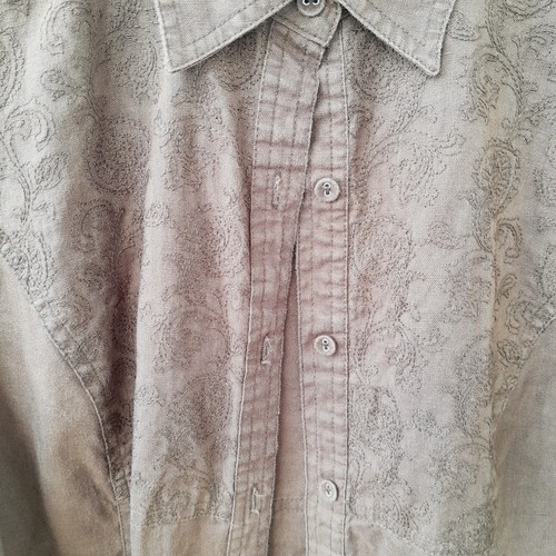 St. Tropez West Linen Top Button Front Resort Coastal Wear Plus Size 2X - Picture 3 of 9