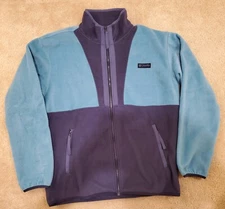 Columbia Sportswear Fleece Jacket Full Zip Teal Turquoise Blue LARGE Gorpcore