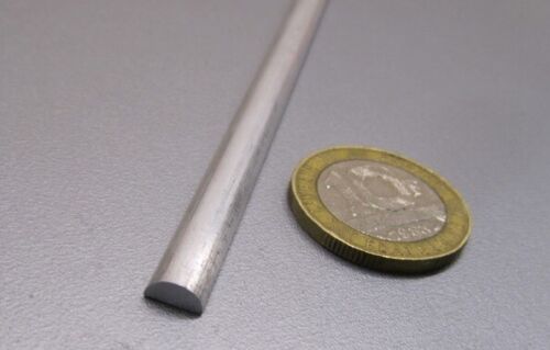 Aluminium Halbrundstange (0,250") 1/4" Durchmesser, x 3 Fuß Länge, 4 Einheiten, 12 Fuß Gesamt - Bild 2 von 12