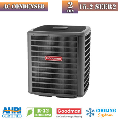 Goodman 2 Ton 15.2 SEER2 Air Conditioner Condenser High Efficiency Single Stage