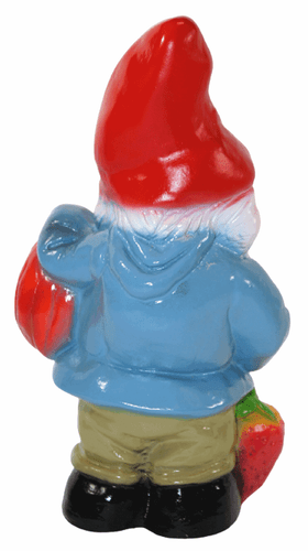 Enano de Jardín Decoración Figura Enano Con Calabaza Y Fresas de Plástico H 26 - Imagen 5 de 5