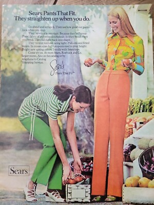sears ladies dress pants 1972 women's Sears Pants Pants that fit Vintage fashion ad