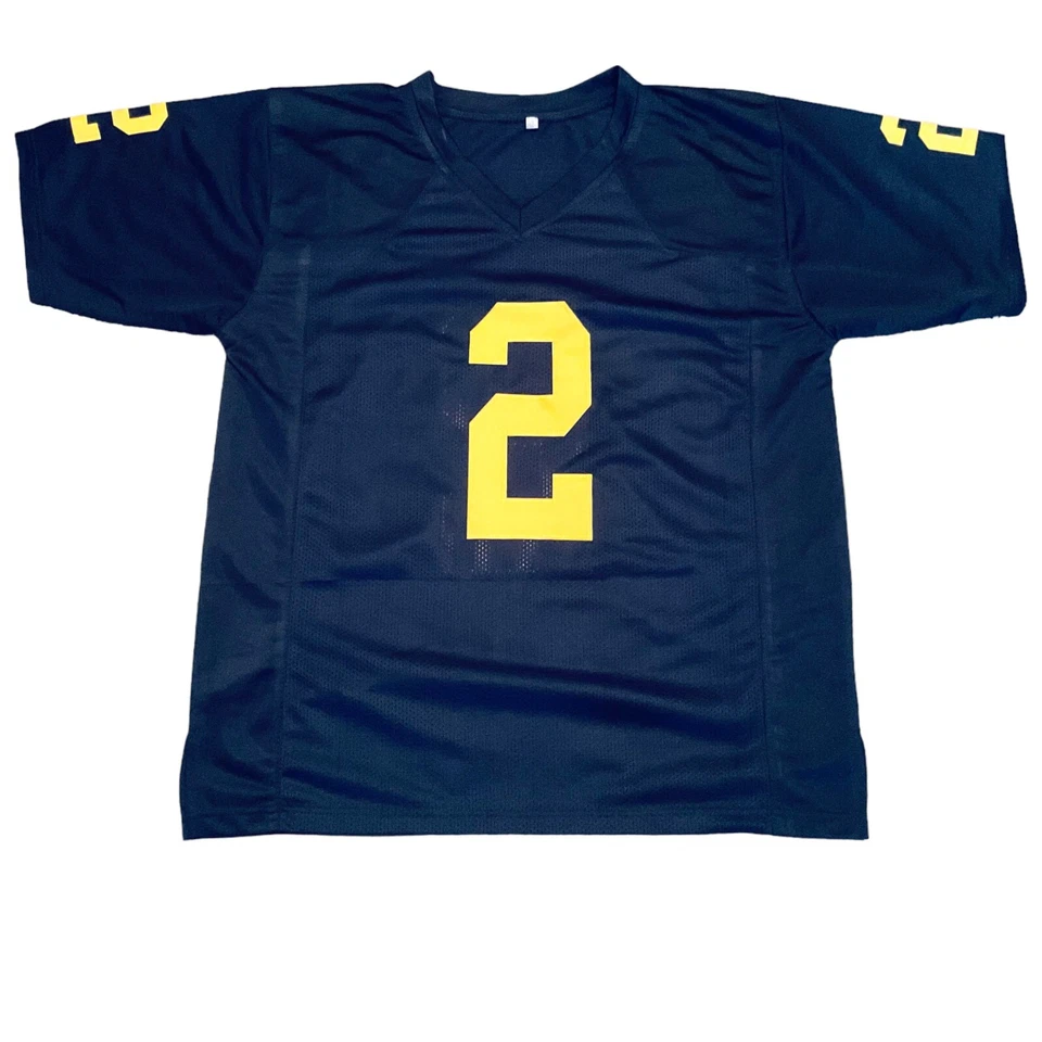 Jersey azul Charles Woodson cosido personalizado sin firmar - M, L, XL, 2XL, 3XL Foto 2 de 2
