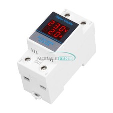 Din Rail Single Phase Ammeter Voltage Current Meter AC50-500V Voltmeter Volt Amp