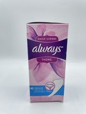 Always Thong Daily Liners 42 Regular Rare Discontinued OPENED BOX Bs290