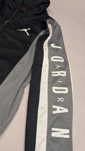Nike Air Jordan Full Zip Jacket Men’s XL Black Gray Mesh Panels Track Style - Picture 5 of 5