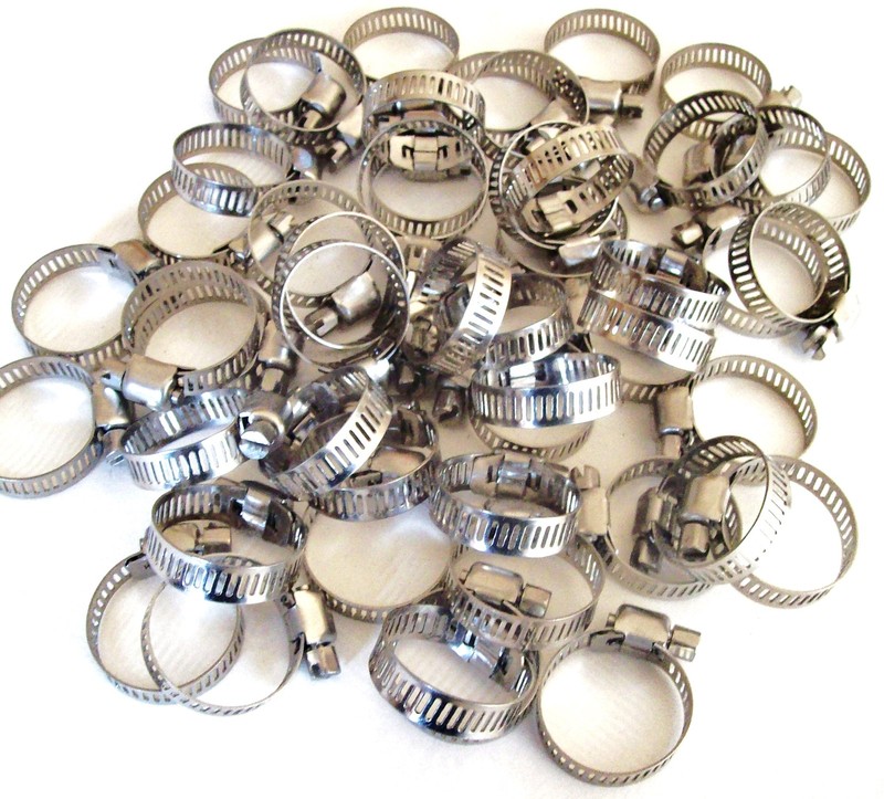 50 GOLIATH INDUSTRIAL STAINLESS STEEL HOSE CLAMPS 5/8" - 1" SSHC10 16MM-25MM