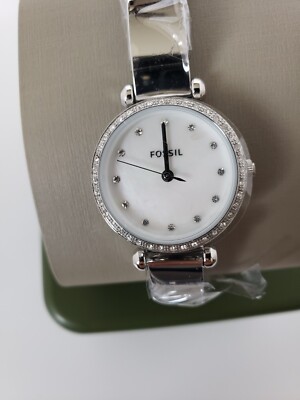 Fossil Women's Tillie Mini Three-Hand Stainless Steel MOP Dial Watch NIB BQ3893