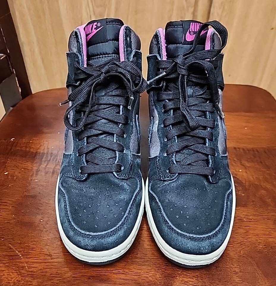 Nike Dunk Sky Hi Suede Hidden Wedges Camo Black Pink 543258