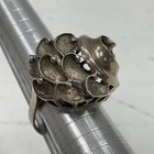RETRO VINTAGE ORIGINAL Jewellery Ring Ladies Floral Design Sterling Silver
