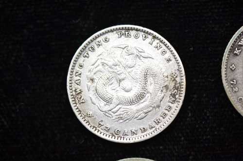 China: Kwangtung Province- Group of 4 (1890-1908) 10 Cents- VG-EF - Picture 4 of 12