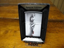 RED SHOE GIRL PINUP ZIPPO LIGHTER MINT IN BOX