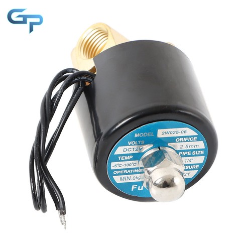 Electroválvula Eléctrica 1/4" 12V DC DN8 Aire Agua N/C Gasóleo Normalmente Cerrada - Imagen 6 de 12