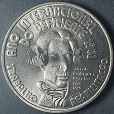 1981 Portugal 100 Escudos Coin KM#?625 - Copper Nickel Brilliant UNC 25183