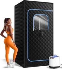 Portable PERSONAL Steam Sauna TENT BOX for Home 1200W 3L Steamer Heater 15 level