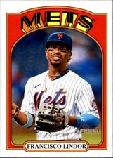 2021 Topps Heritage High #501 FRANCISCO LINDOR Missing Stars SP Variation METS
