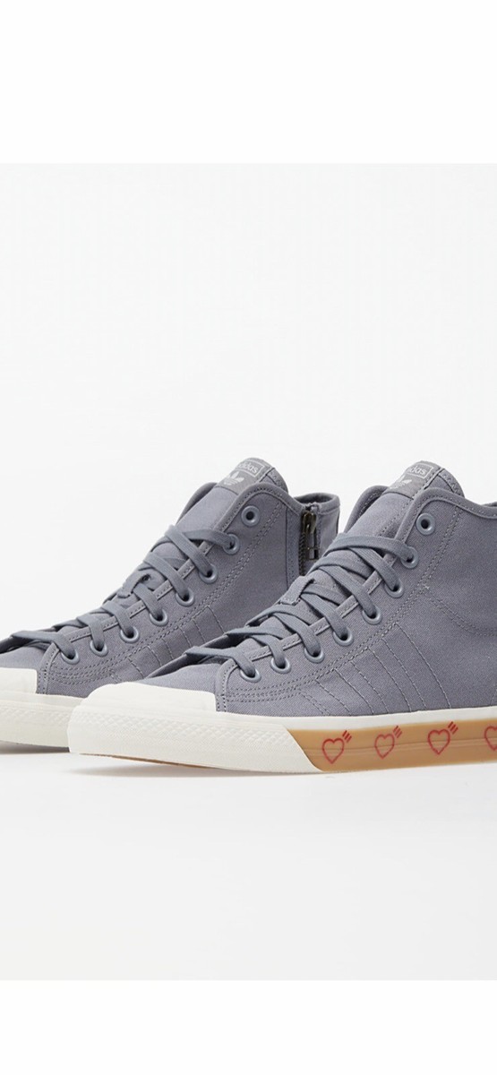 Adidas Nizza Hi HM men's originals grey sneakers Sz 8.5 | eBay