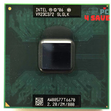 Intel Core 2 Duo Mobile T6670 2.2GHz 2MB Socket P Laptop CPU Processor SLGLK 35W