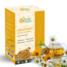 Organic Chamomile Flowers Dried Whole Loose Leaf For Herbal Tea 7.05 oz
