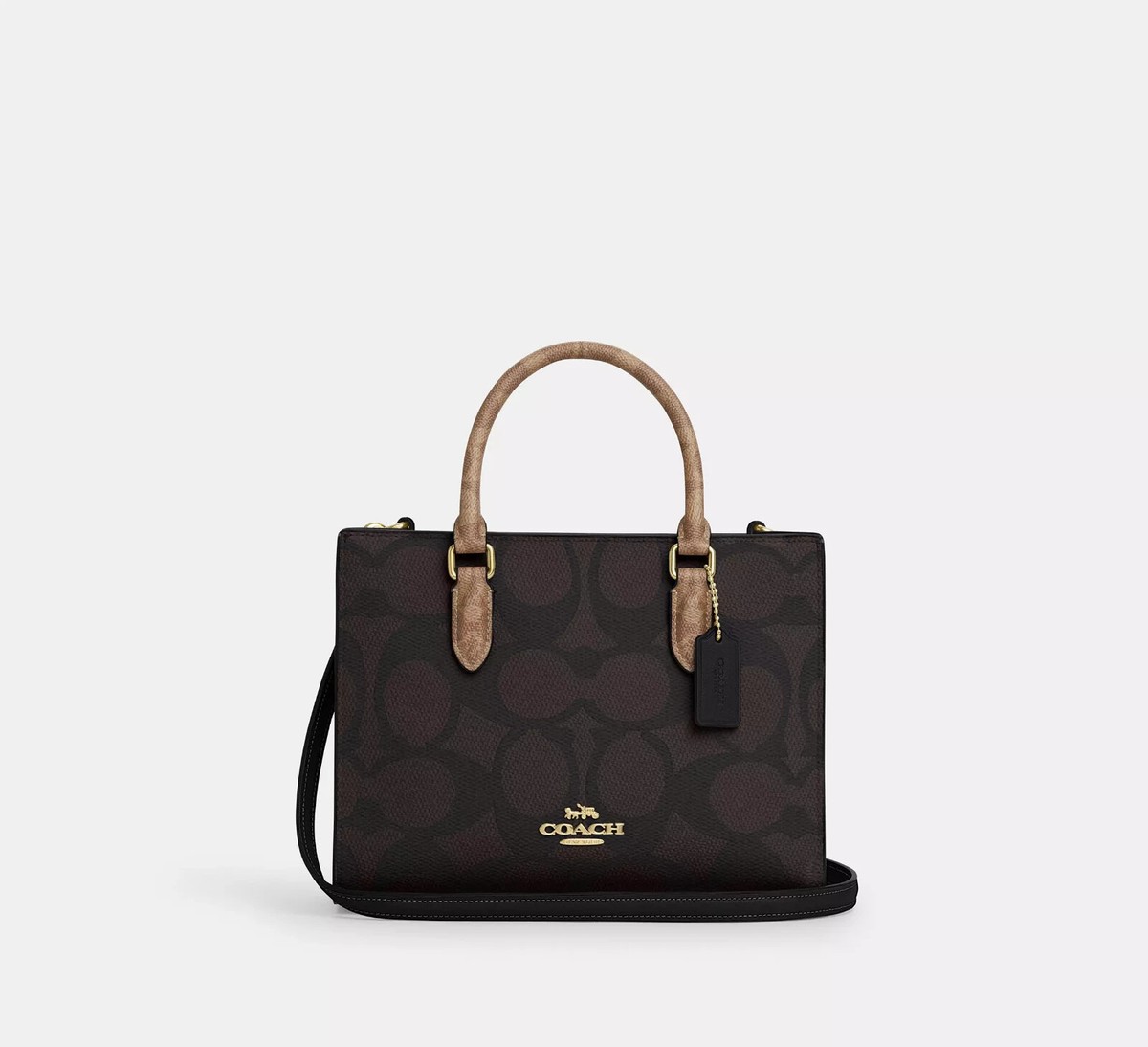 COACH Outlet Maggie Small Tote Blocked Signature Canvas CY676