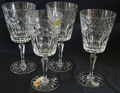 Tiffin Belvedere / Schott-Zwiesel Germany 4 Water Goblets 7 1/2''