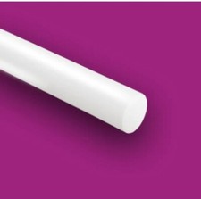 3.250 3-1/4 inch x 34 inches, PTFE Teflon Plastic Round Rod, White, Bar Stock