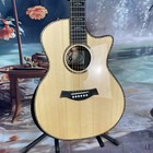 New 41#914ce Acoustic Guitar Solid Wood Abalone Inlay/colorful Binding from Us