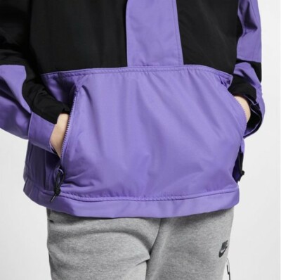 Nike WOMEN'S ACG Half-Zip Anorak Atomic Violet Black SIZE MEDIUM