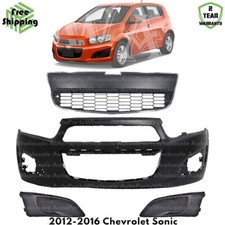 Front Bumper Cover Fascia Lower Grille Kit For 2012-2016 Chevrolet Sonic