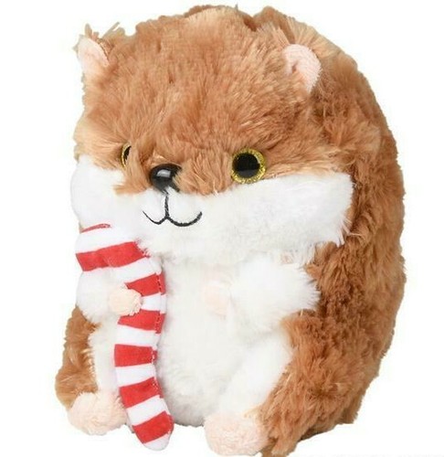 7" Christmas Hamster Stuffed Animal Plush Holiday Toy Candy Cane Stocking Wreath - Picture 2 of 4