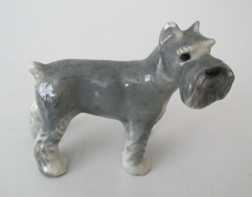 Pair of Porcelain Dog Figurine Schnauzer Airedale Terrier Puppy Vintage AZ40 - Picture 2 of 20