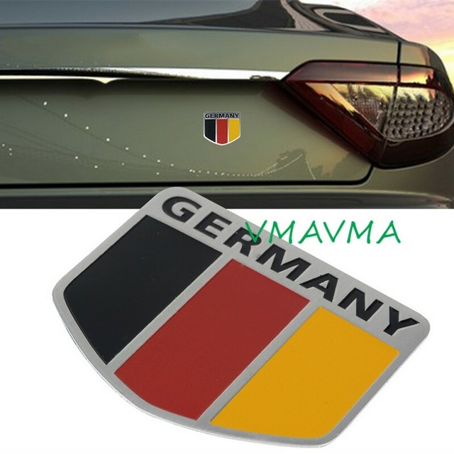 2X Car Sticker 3D Aluminum Germany German Flag Decal Car Body Emblem