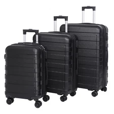 Set of 3 Luggage Set Carry-On Luggage Hardside Suitcase Lightweight for Travel 