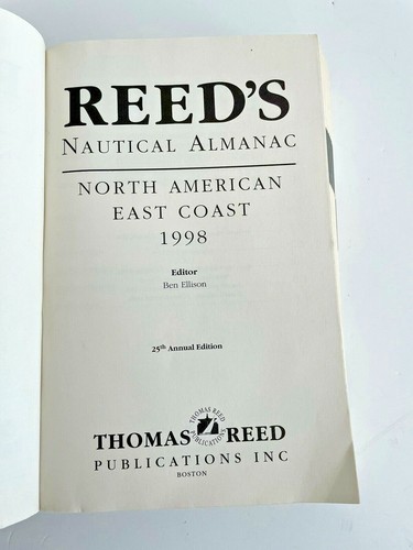 Reeds Nautical Almanac North American East Coast 1998 Paperback - Picture 3 of 6
