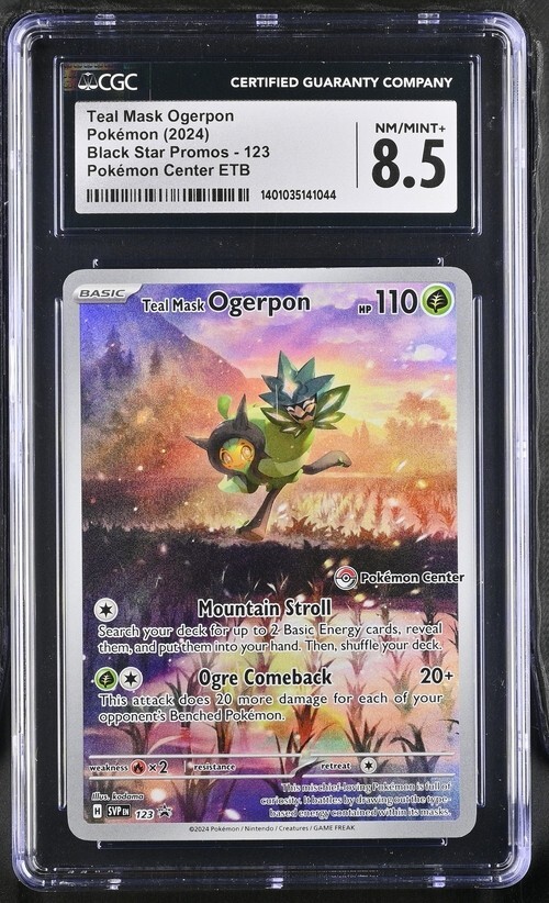 CGC NM/Mint+ 8.5 Teal Mask Ogerpon 123 Black Star Promo Pokémon