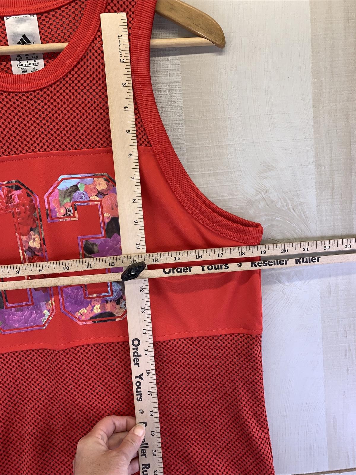 Adidas Womens Floral Print 03 Red Mesh Basketball Jersey Tank Top Size M6113 eBay