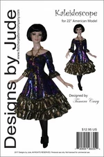 Kaleidoscope Doll Clothes Sewing Pattern for 22" American Model Tonner