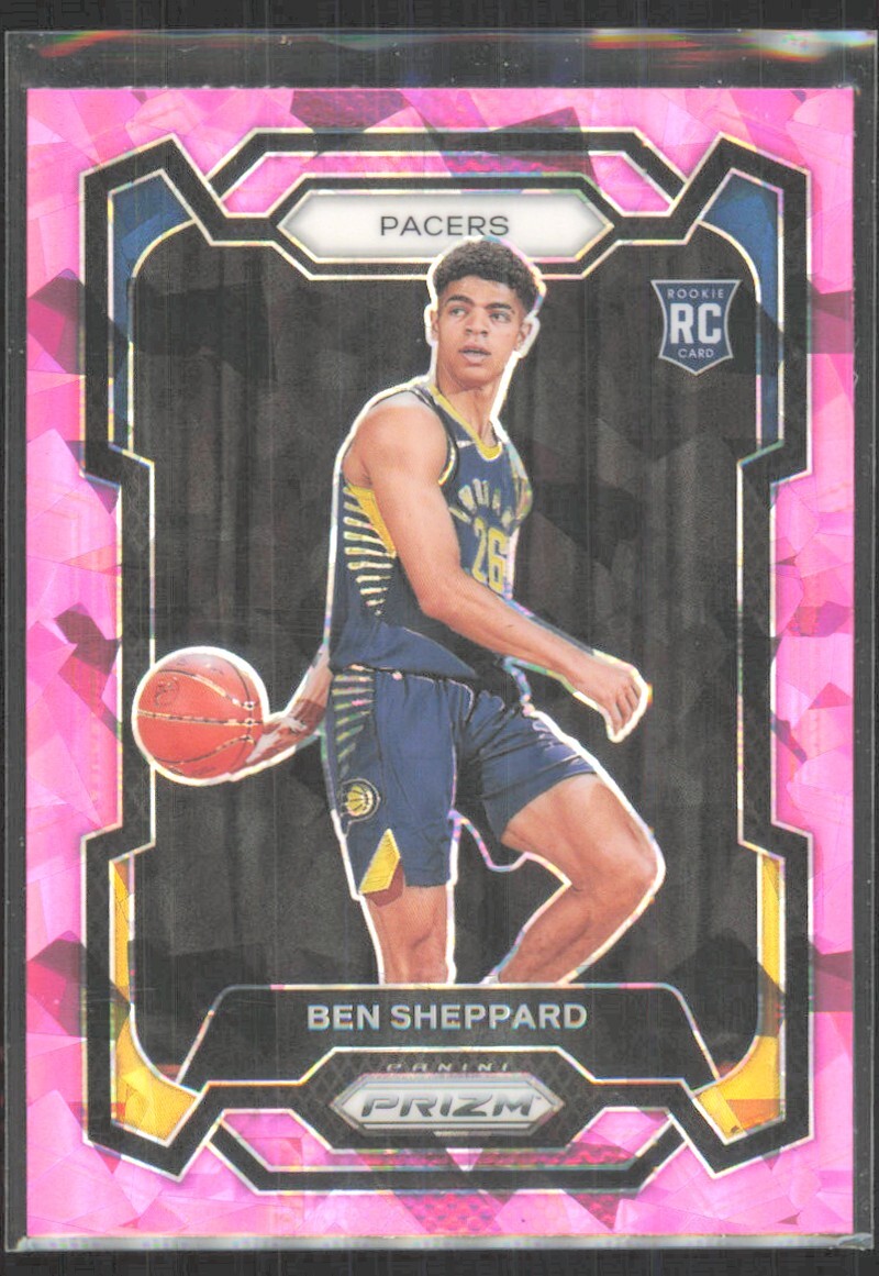 2023-24 Panini Prizm Pink Cracked Ice Ben Sheppard Rookie #172