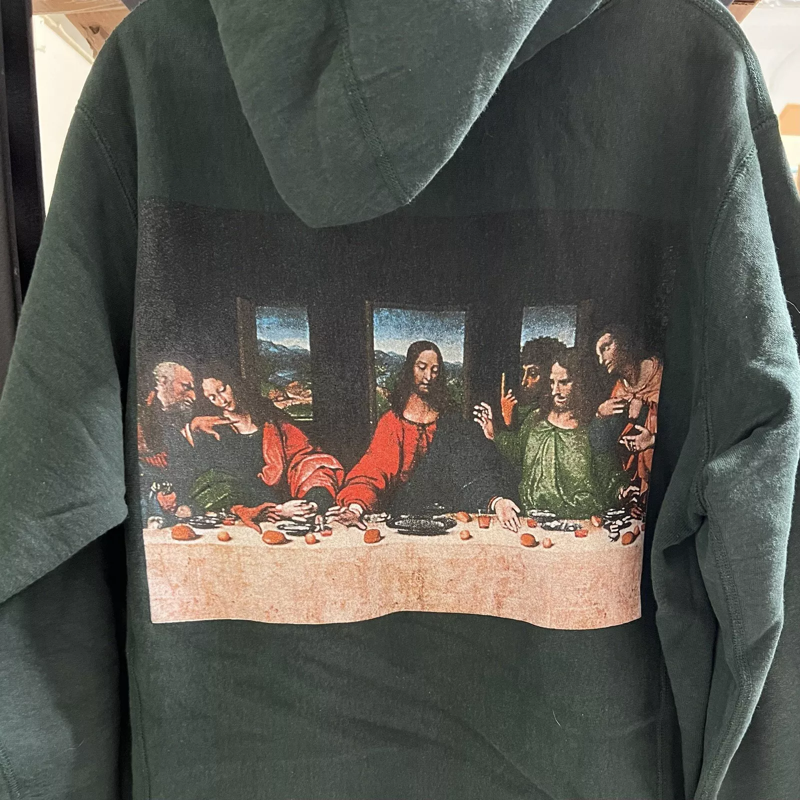 Pull vert Supreme The Last Supper taille L FW12 2012 SWEAT À CAPUCHE