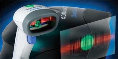 Datalogic QD2100 1D kabelgebundener USB-Barcodeleser mit Tischhalterung