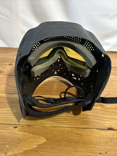 JT Paintball Mask Black With Gold  Shield Goggles Grill Helmet - Picture 4 of 6