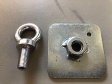 1 x Harness Eye Bolt and FIA Back Plate 7/16" Thread Rally Race Road