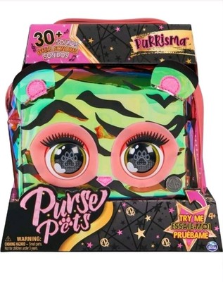 Neu.Purse Pets Holografische Tiger Umhängetasche interaktive Kindertasche mit...