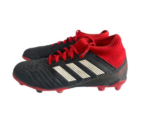 Adidas Predator 18.3 Football Boots Size UK 5 Red Black FG Trainer Shoes Moulded