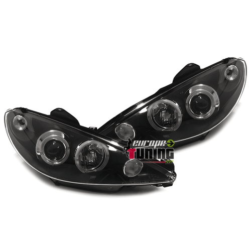 2 Cadres De Phare Avant Chromés Pour Peugeot 206 (1998-2010) - OMAC - Neufs