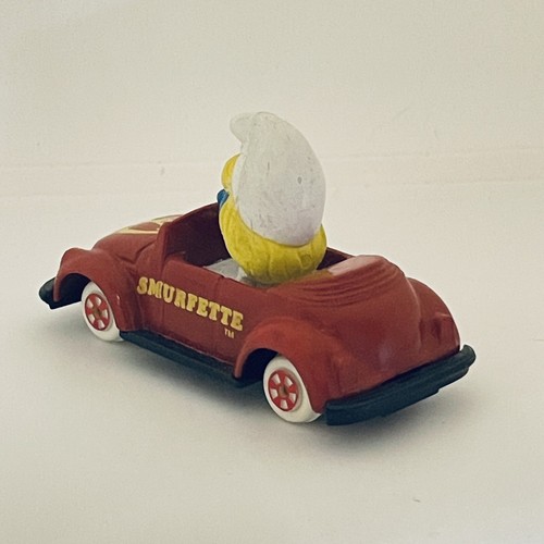 Pitufos Pitufos Rojo Die-cast ERTL Coche #1 De Colección Años 80 Pitufo Coleccionista Coche Juguete - Imagen 8 de 10