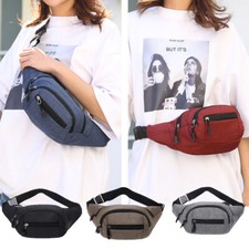 Men Women Fanny Bag Pack Belt Waist Bag Sport Crossbody Bag Shoulder Bag Gift